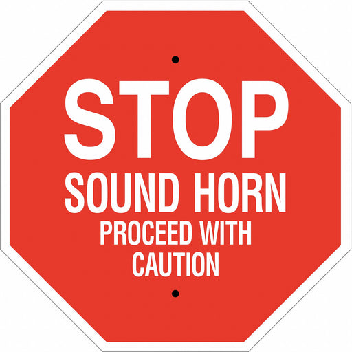 Stop Sign 18X18 White/Red