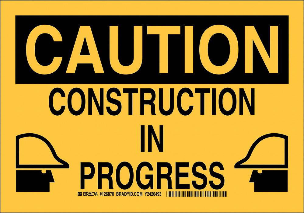 Caution Sign 7X10 Black/Yellow