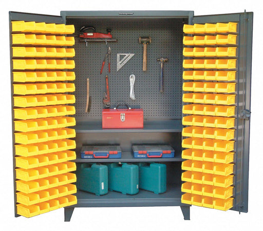 Peg Bin Cab Gray 78 x48 x24 144YllwBns