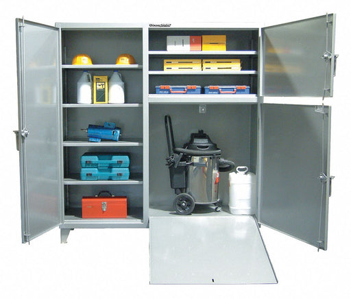 Strg Cab w/Rmp 78 x72 x24 DrkGry 6Shlv