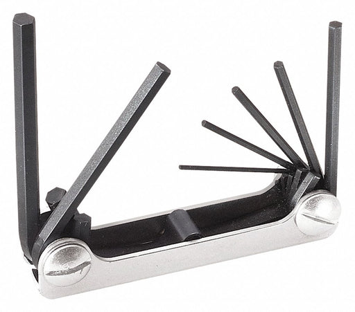 Seven-Key Metric Folding Hex-Key Set