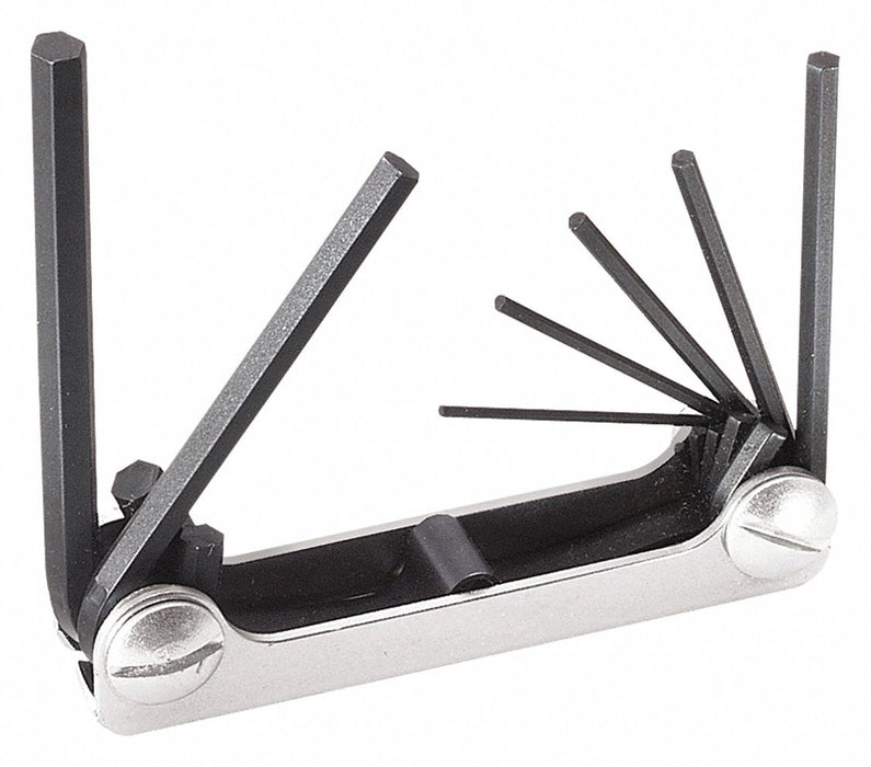 Seven-Key Metric Folding Hex-Key Set