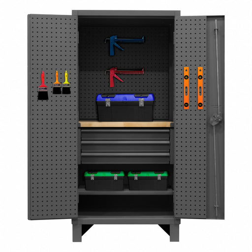 Combo Drawer Pegboard Cab 78 H 36 W Gray