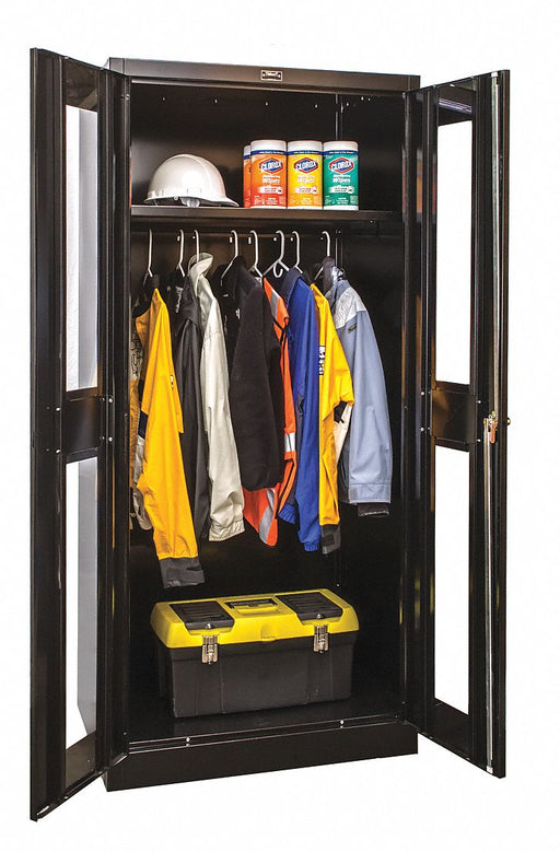 Storage Cabinet 72 x36 x24 Black 1Shlv