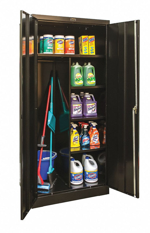 Storage Cabinet 78 x36 x24 Black 4Shlv