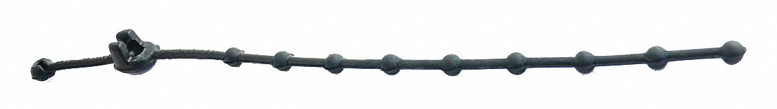 Beaded Cable Tie 8 L Black PK25
