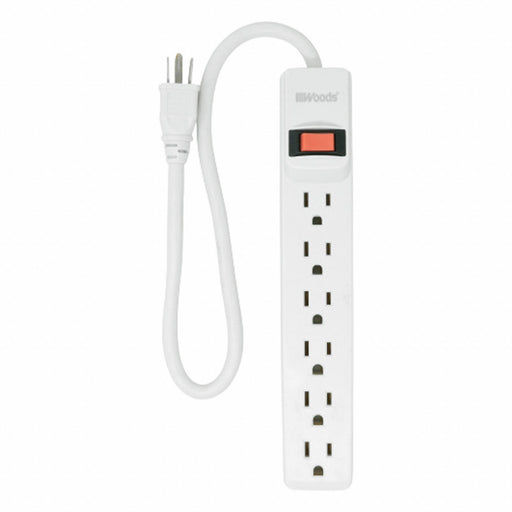 SurgeProtector White 3-1/2in 6Outlets