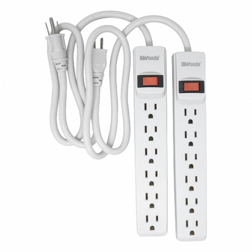 SurgeProtector White 6-1/2in 6Outlets