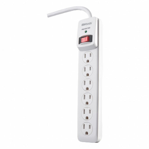 Surge Protector White 4 in 6 Outlets