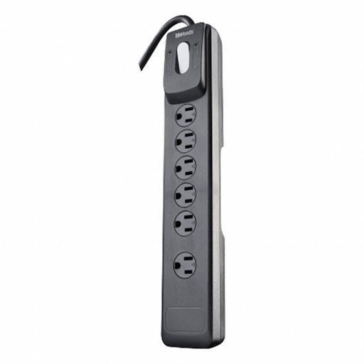 SurgeProtector Black 4-1/2in 6Outlets