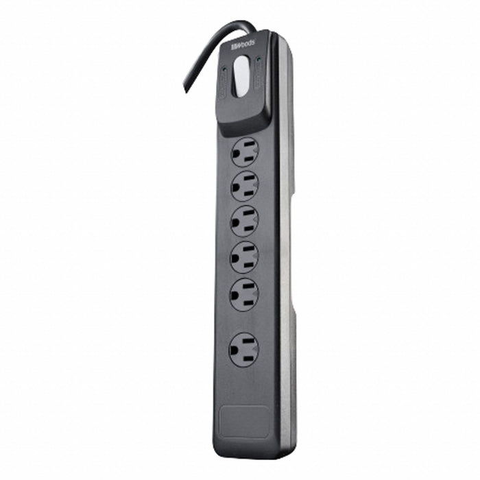 SurgeProtector Black 4-1/2in 6Outlets