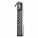 SurgeProtector Black 4-1/2in 6Outlets