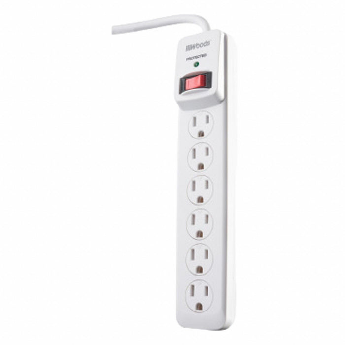 Surge Protector White 4 in 6 Outlets
