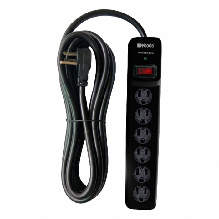 SurgeProtector Black 5-7/8in 4Outlets