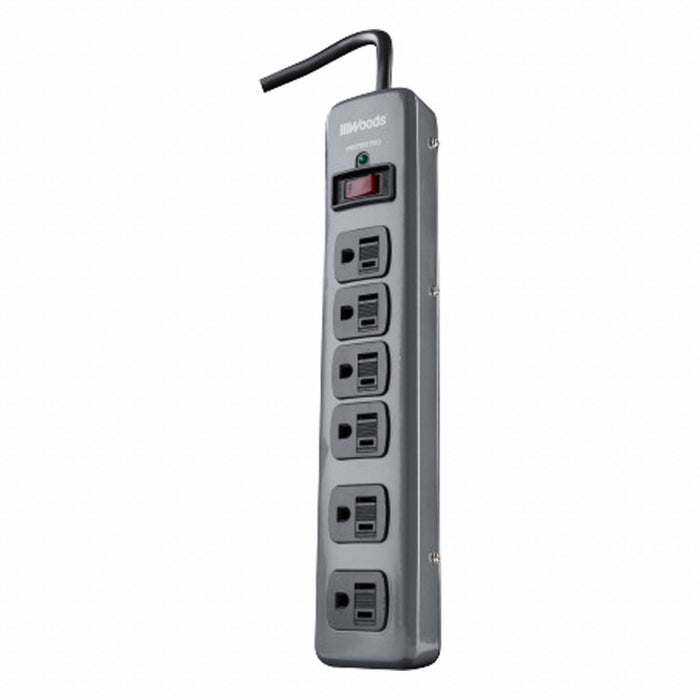 SurgeProtector Gray 4-1/4in 6Outlets
