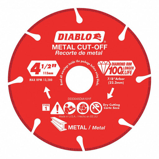 DiamondSawBlade Diam 4.5 Thick 0.04 