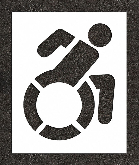 Pavement Stencil 50 H 41 W 0.063 Thick