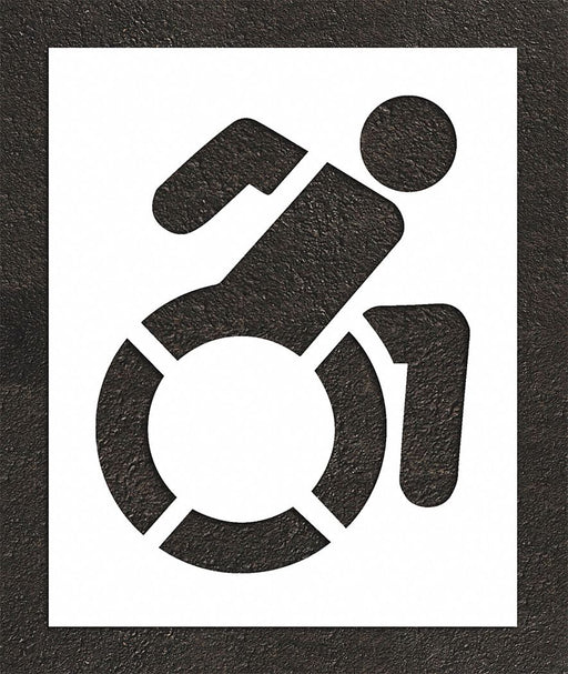 Pavement Stencil 50 H 41 W 0.125 Thick