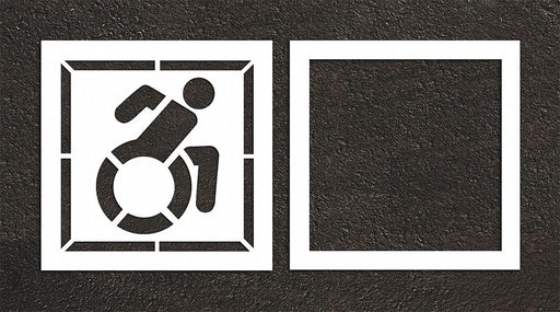 Pavement Stencil 47 W 0.125 Thick 2 pcs