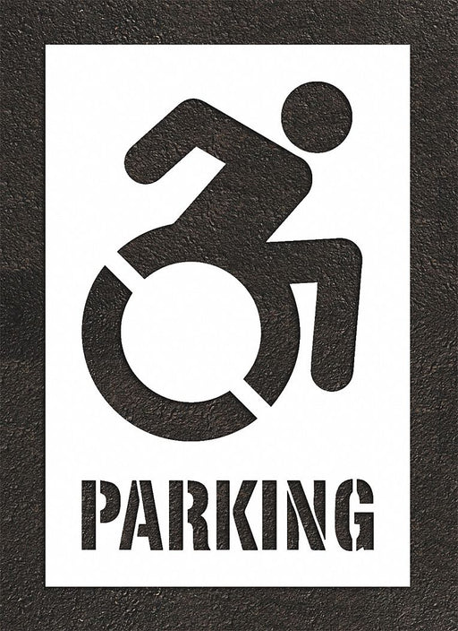 Pavement Stencil 41 W 0.125 Thick Whit