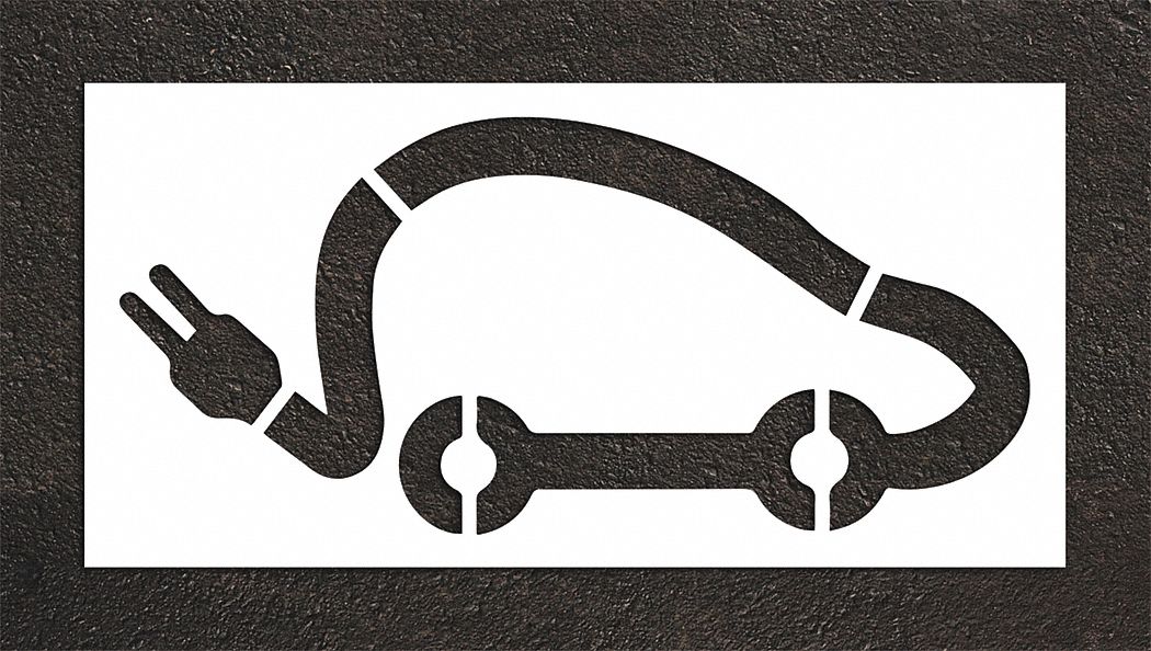 Pavement Stencil 112 H 56 W 0.125 Thick