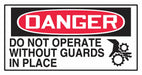 Safety Label 1 1/2 in x 3 in Vinyl PK10