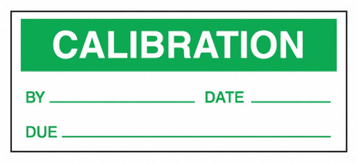 Calibration Label 1-1/2inW x 5/8inH PK25