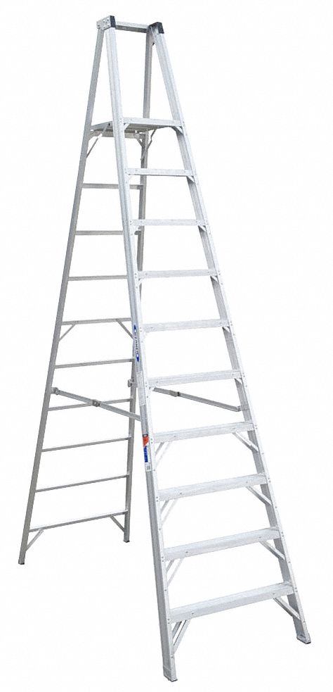 Platform Stepladder 10 ft Aluminum 300lb