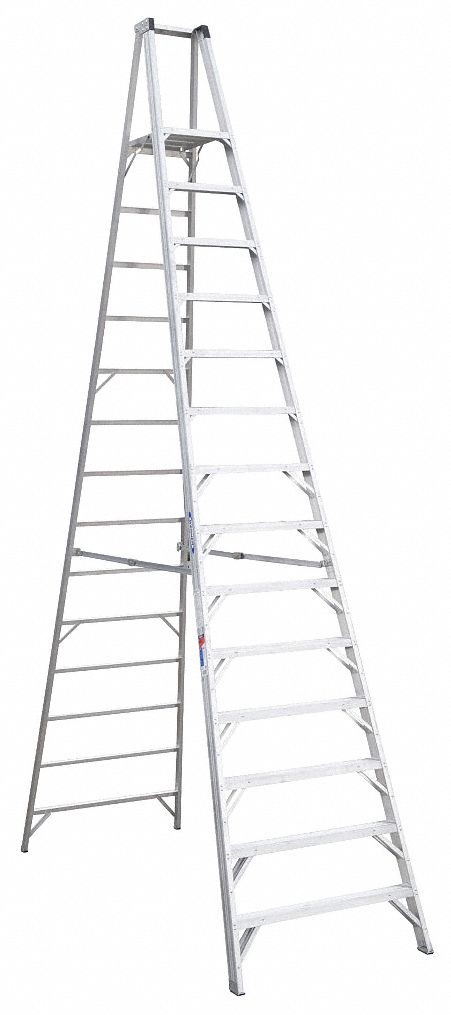 Platform Stepladder 14 ft Aluminum 300lb