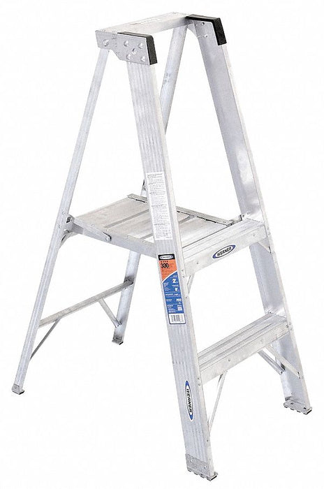 Platform Stepladder 2 ft Aluminum 300 lb