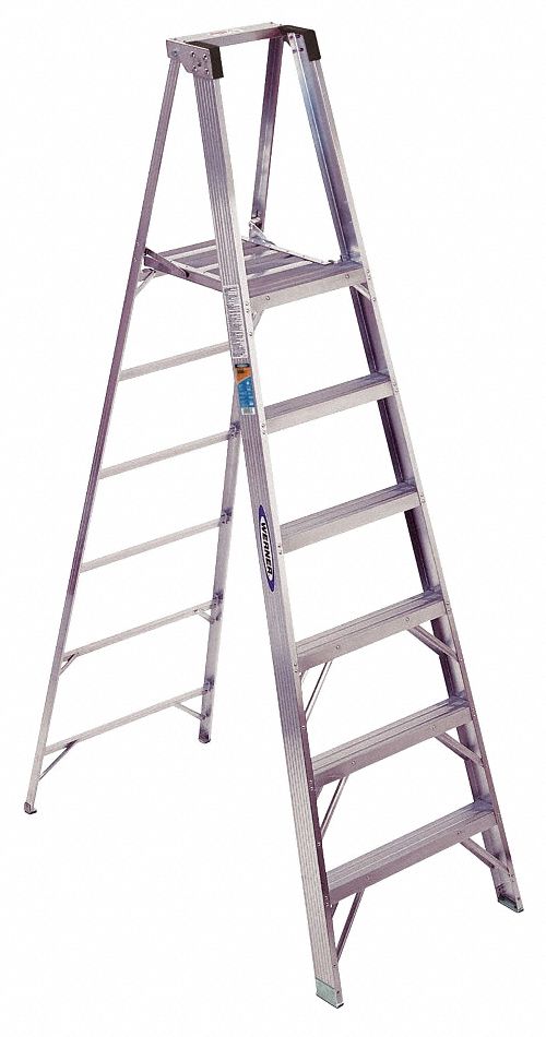Platform Stepladder 6 ft Aluminum 300 lb