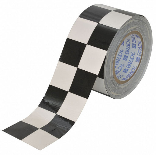 Floor Tape Black/White 3 inx100 ft Roll