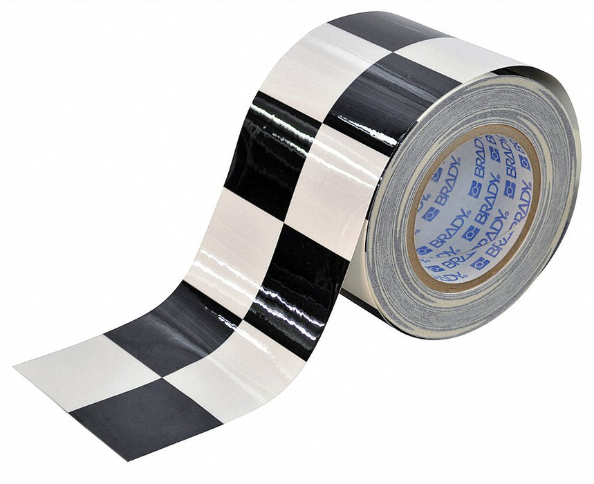 Floor Tape Black/White 4 inx100 ft Roll