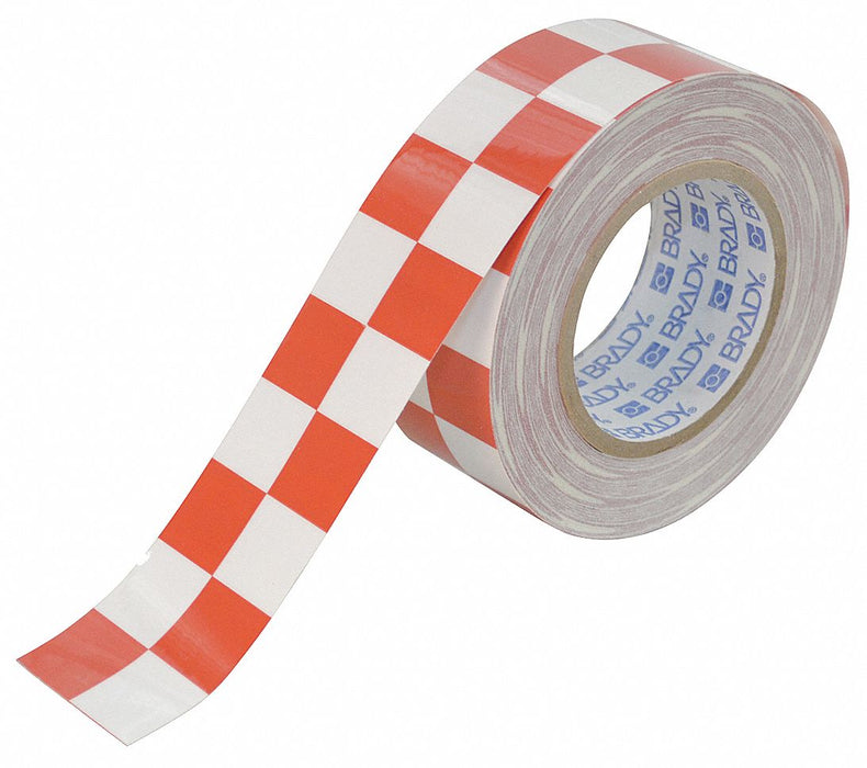 Floor Tape Red/White 2 inx100 ft Roll