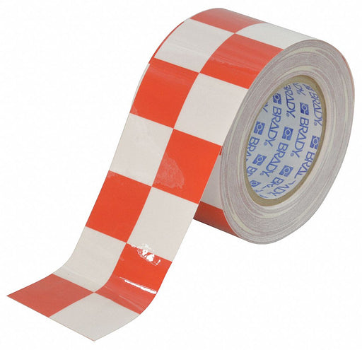 Floor Tape Red/White 3 inx100 ft Roll