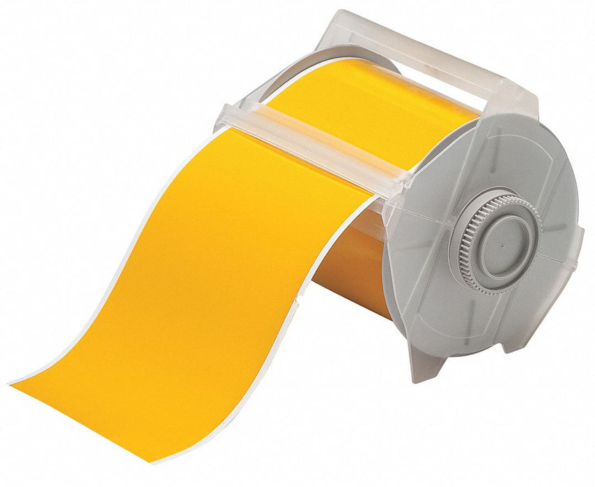 Pre-Cut Label Stock Roll Yellow Gloss
