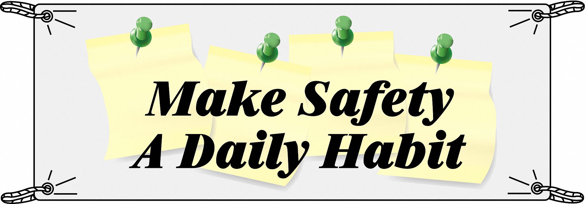 Safety Banner 42 in x 120 in Vinyl