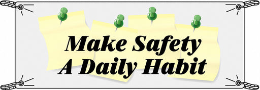 Safety Banner 42 in x 120 in Vinyl