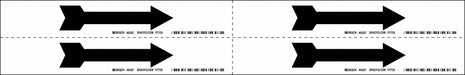 Pipe Marker (Arrow) 1 1/8in H 7in W