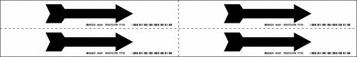 Pipe Marker (Arrow) 1 1/8in H 7in W