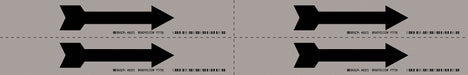 Pipe Marker (Arrow) 1 1/8in H 7in W