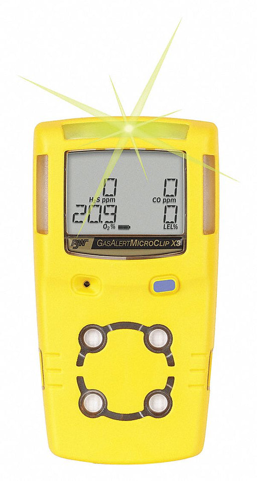Multi-Gas Detector 2 Gas O2 CO Yellow