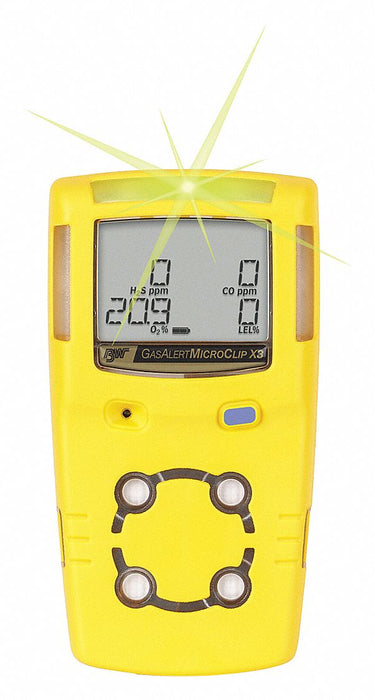 Multi-Gas Detector O2 LEL CO Yellow