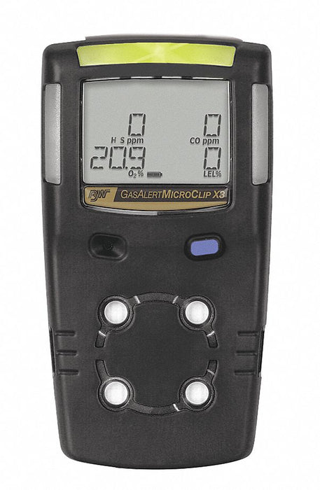 Multi-Gas Detector O2 LEL H2S CO Black