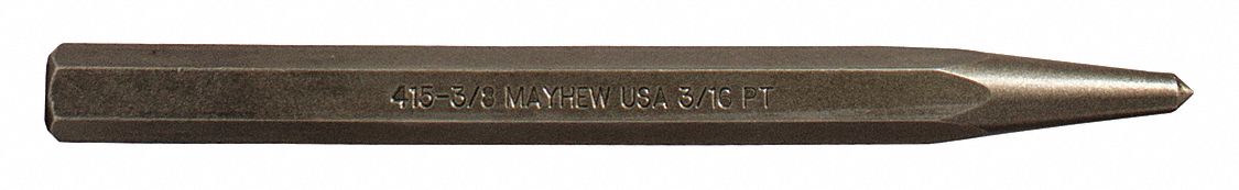 Center Punch 5 in L Steel Shot Blast