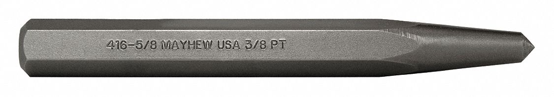 Center Punch 6-1/4 in L Steel Shot Blast