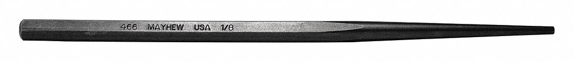 Line Punch 8in L 1/8in Tip Steel