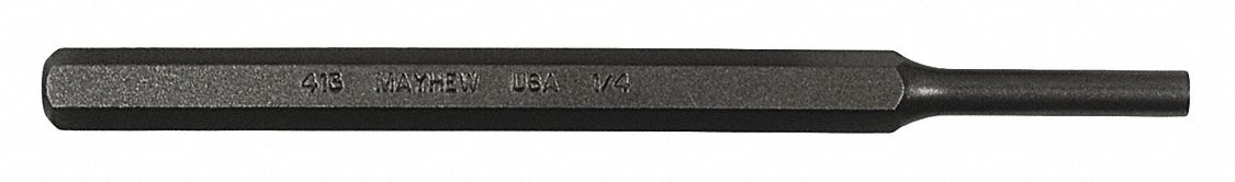 Pin Punch 5-3/4in L 1/4in Tip Steel BO