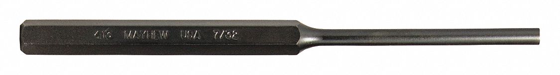 Pin Punch 6in L 7/32in Tip Steel BO
