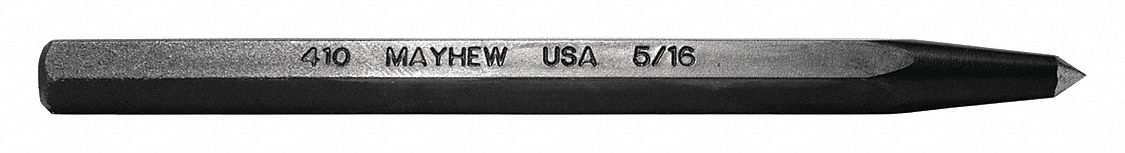 Prick Punch 4-1/2in L 3/16in Tip Steel